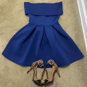 Charlotte Russe Blue Scuba Dress